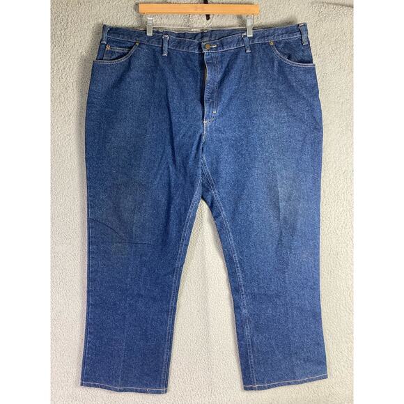 Vintage Blue Denim Jeans Size 48 Waist Relaxed Straight Fit‎ Plus - Picture 6 of 12